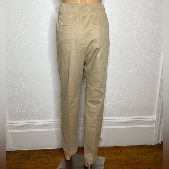 BRUNELLO CUCINELLI Cropped Pleated Cotton Blend Twill Tapered Pants Women’s 12 - Picture 4 of 15
